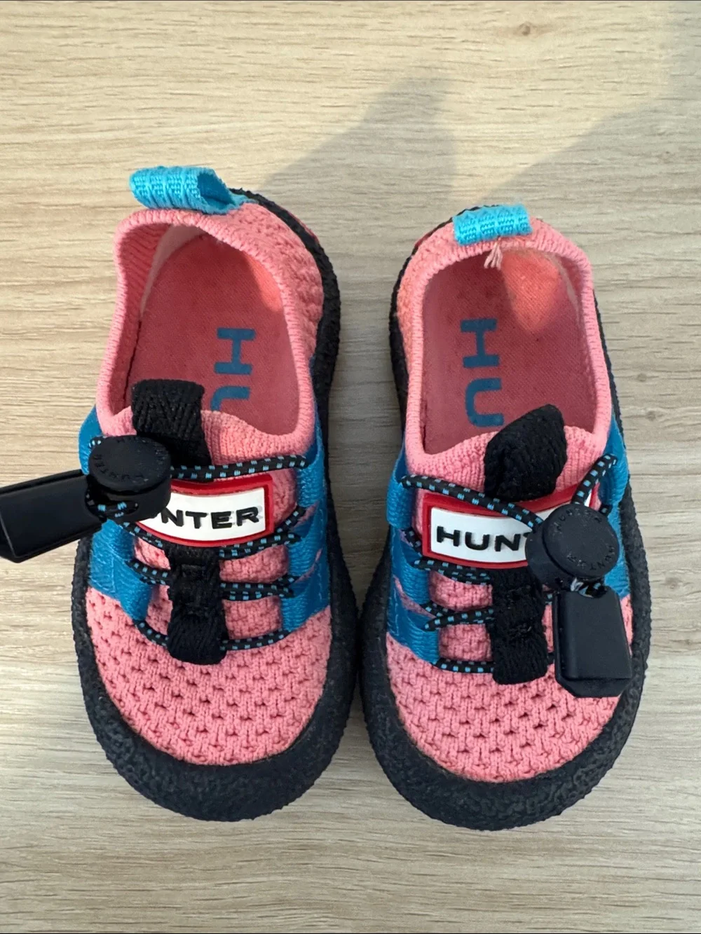 Hunter Toddler Coral Pink and Teal Blue Water Shoes